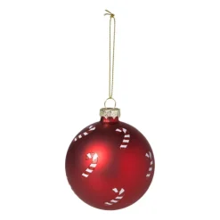Xenos Kerstbal zuurstok - rood- Kerstballen