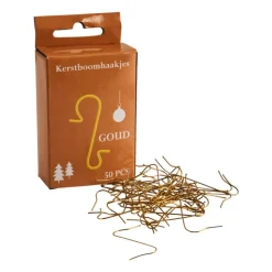 Xenos Kerstbalhaakjes - goud - metaal- Kersthangers|Kerstballen