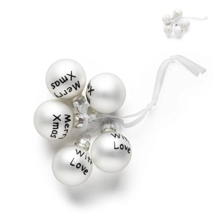 Xenos Kerstballetjes cadeauhangers - diverse soorten - 5xø2.5 cm- Kerst Inpakken|Kerstballen