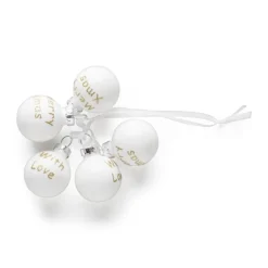 Xenos Kerstballetjes cadeauhangers - diverse soorten - 5xø2.5 cm- Kerst Inpakken|Kerstballen