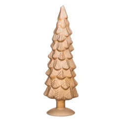Xenos Kerstboom beeldje groot - goud - ø8x30 cm- Kleine Kerstbomen|Kerstfiguren