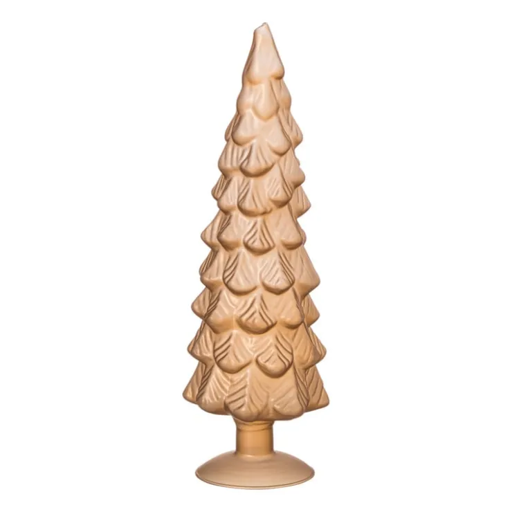 Xenos Kerstboom beeldje groot - goud - ø8x30 cm- Kleine Kerstbomen|Kerstfiguren