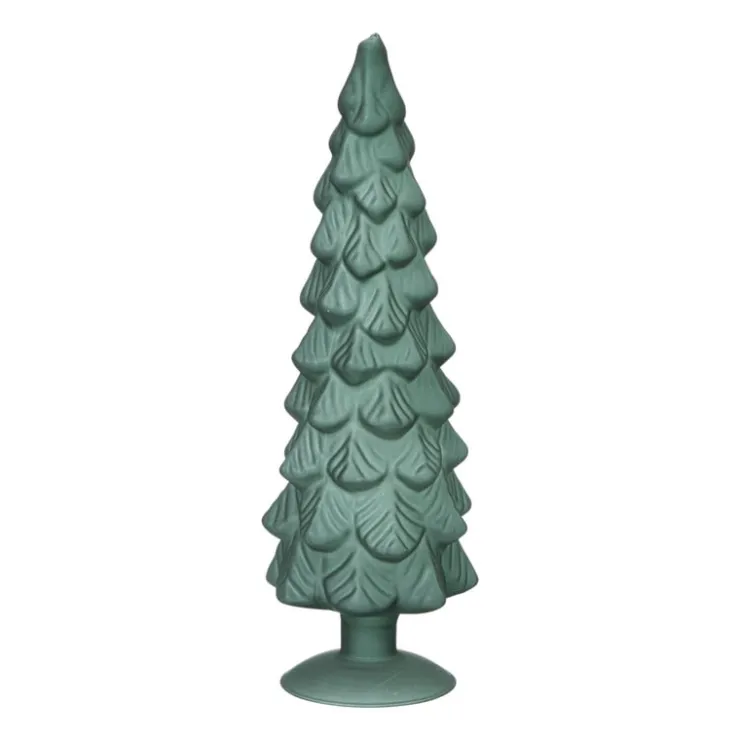 Xenos Kerstboom beeldje groot - groen - ø8x30 cm- Kleine Kerstbomen|Kerstfiguren