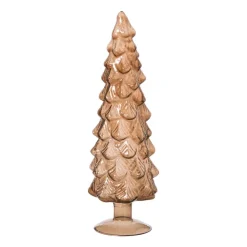 Xenos Kerstboom beeldje groot - bruin - ø8x30 cm- Kleine Kerstbomen|Kerstfiguren