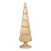 Xenos Kerstboom beeldje groot - goudkleurig - ø8x30 cm- Kleine Kerstbomen|Kerstfiguren