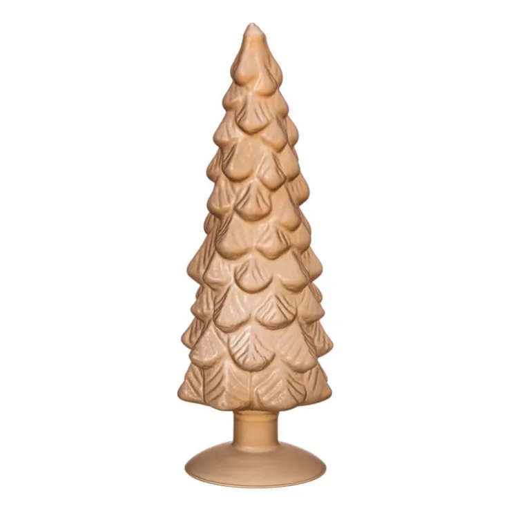 Xenos Kerstboom beeldje klein - goud - ø8x24.5 cm- Kleine Kerstbomen|Kerstfiguren