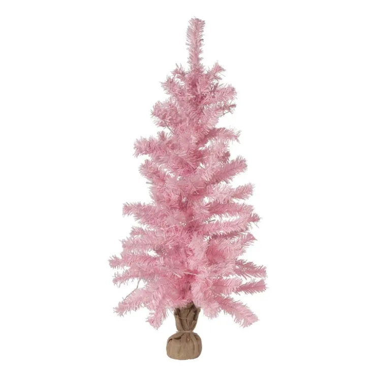 Xenos Kerstboom roze - LED - 90 cm- Kleine Kerstbomen