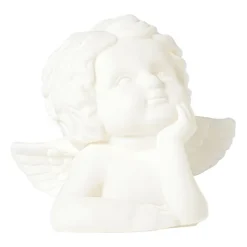 Xenos Kerstengel beeldje - wit - 11x8x9 cm- Kerstfiguren