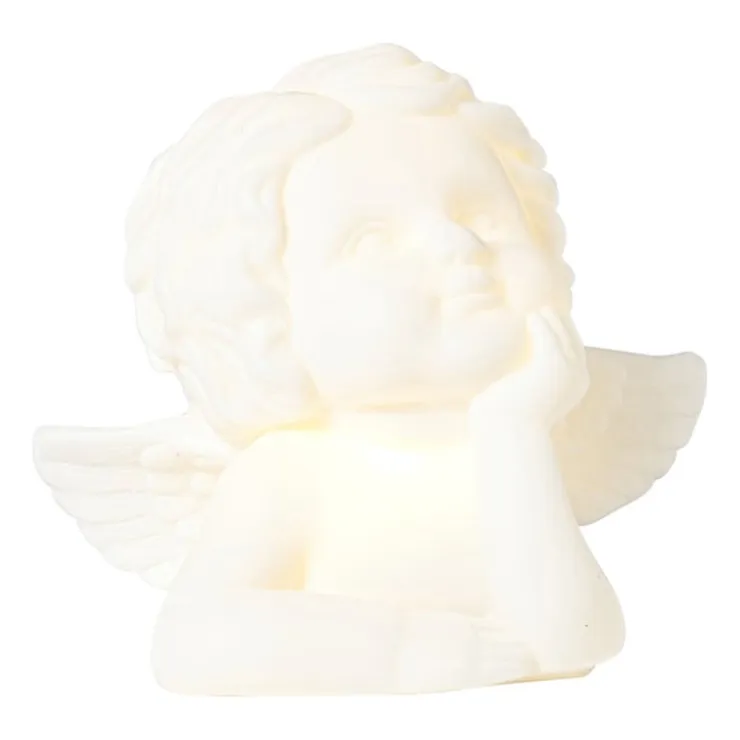 Xenos Kerstengel beeldje - wit - 11x8x9 cm- Kerstfiguren