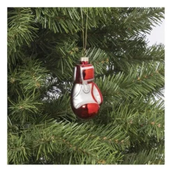 Xenos Kersthanger bokshandschoen - glas - 9x4.7x4.3 cm- Kersthangers|Kerstballen