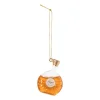 Xenos Kersthanger brandy - oranje - 9.5x6.5x3 cm- Kersthangers|Kerstballen