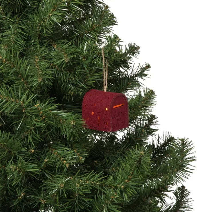 Xenos Kersthanger brievenbus - roze - 6.5x6x4.5 cm- Kerstverlichting|Kersthangers