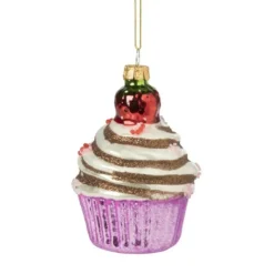 Xenos Kersthanger cupcake - diverse varianten - ø7x10 cm- Kersthangers|Kerstballen