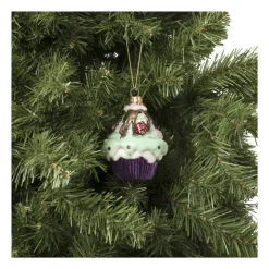 Xenos Kersthanger cupcake - diverse varianten - ø7x10 cm- Kersthangers|Kerstballen