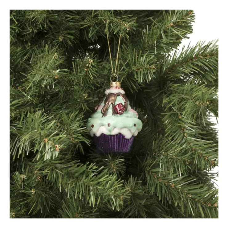 Xenos Kersthanger cupcake - diverse varianten - ø7x10 cm- Kersthangers|Kerstballen
