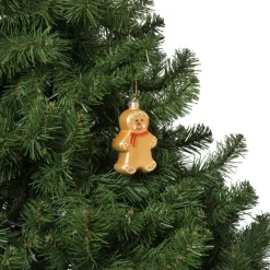 Xenos Kersthanger gingerbread - bruin - 9.7x6.4x1.8 cm- Kersthangers|Kerstballen