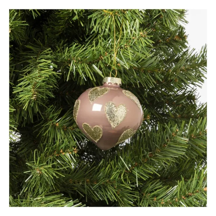 Xenos Kersthanger glitter hart - diverse varianten - ø8 cm- Kersthangers|Kerstballen