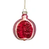 Xenos Kersthanger granaatappel - rood - ø7x8.5 cm- Kersthangers|Kerstballen
