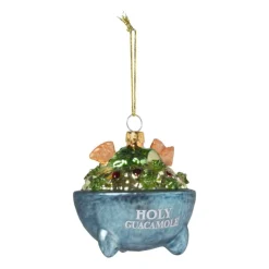 Xenos Kersthanger holy guacemole - glas - 10x10.1x9.2- Kersthangers|Kerstballen