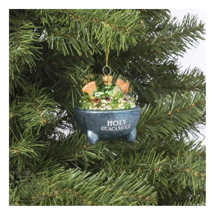 Xenos Kersthanger holy guacemole - glas - 10x10.1x9.2- Kersthangers|Kerstballen