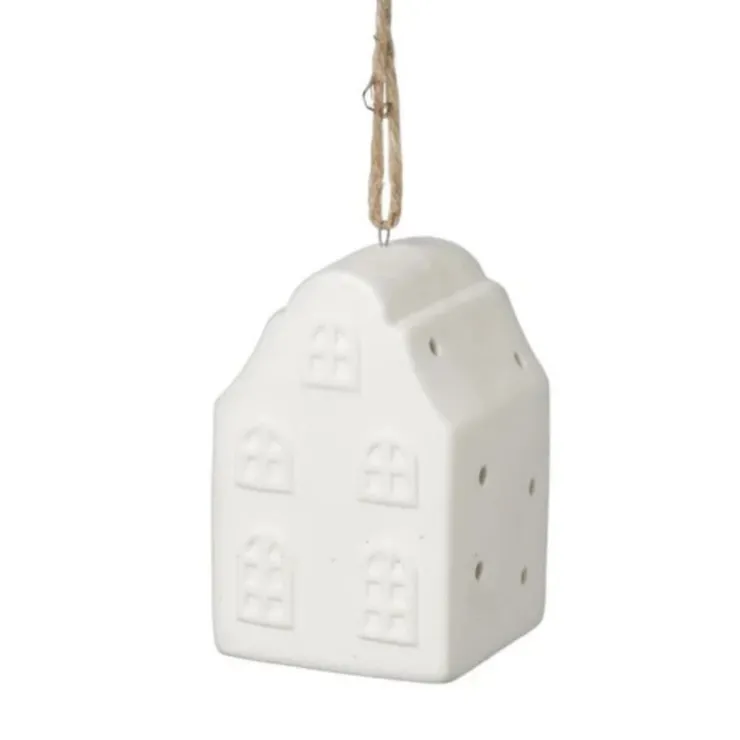 Xenos Kersthanger huisje - lichtgevend - wit- Kersthuisjes|Kersthangers