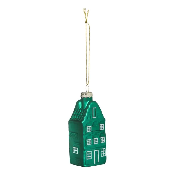 Xenos Kersthanger huisjes - multikleur - diverse varianten - 9.5x3.5x3.5 cm- Kerstballen|Kersthangers