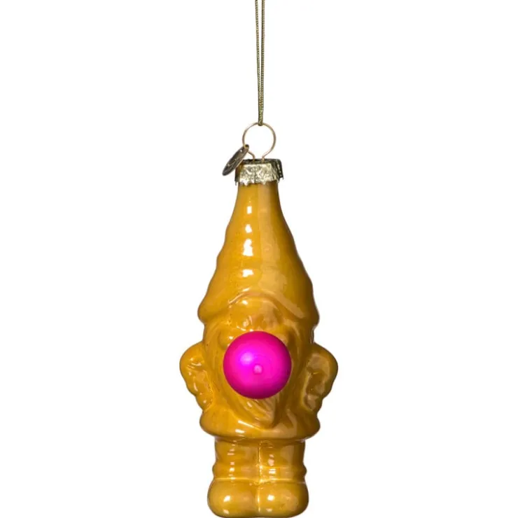 Xenos Kersthanger kabouter - olijfgroen - 10.5x5.3x4.7 cm- Kersthangers|Kerstballen