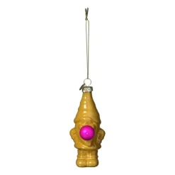 Xenos Kersthanger kabouter - olijfgroen - 10.5x5.3x4.7 cm- Kersthangers|Kerstballen
