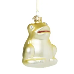Xenos Kersthanger kikker - glas - 8x6.4x5.6 cm- Kersthangers|Kerstballen
