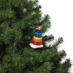 Xenos Kersthanger kleurtoren - multikleur - 10.8x5.3x5.2 cm- Kersthangers|Kerstballen