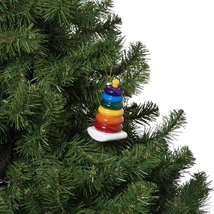 Xenos Kersthanger kleurtoren - multikleur - 10.8x5.3x5.2 cm- Kersthangers|Kerstballen