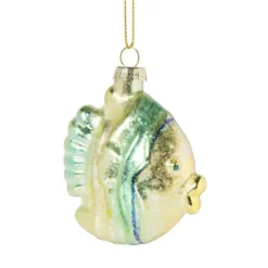 Xenos Kersthanger maanvis - multikleur - 8x7x3.5 cm- Kersthangers|Kerstballen