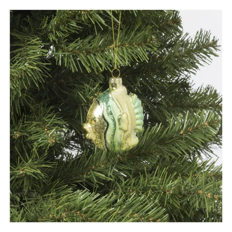 Xenos Kersthanger maanvis - multikleur - 8x7x3.5 cm- Kersthangers|Kerstballen