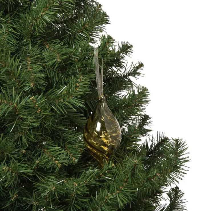Xenos Kersthanger olive - groen - ø6.5x13 cm- Kersthangers|Kerstballen