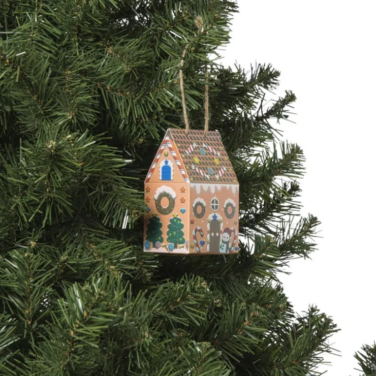 Xenos Kersthanger papieren huisjes - set van 3- Kersthangers|Kerstballen