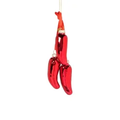 Xenos Kersthanger peper - rood - ø2.7x7.6 cm- Kersthangers|Kerstballen