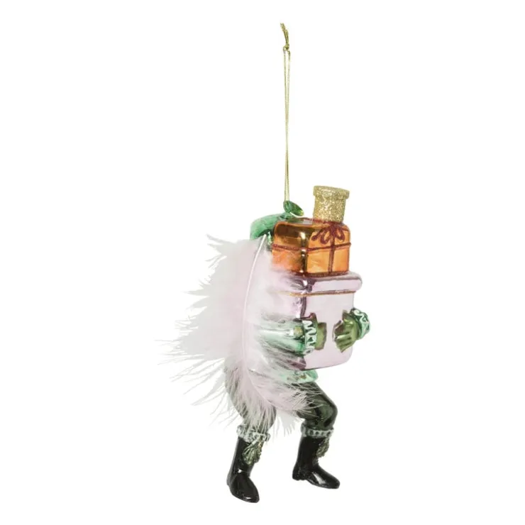 Xenos Kersthanger piet - groen - 7x6.5x16 cm- Kersthangers|Kerstballen