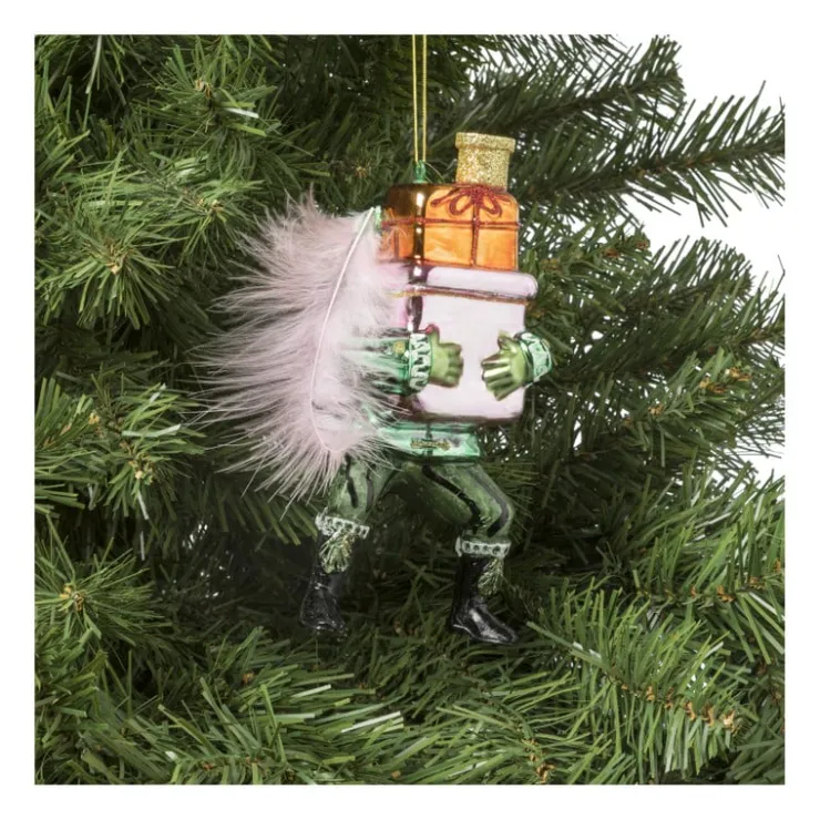Xenos Kersthanger piet - groen - 7x6.5x16 cm- Kersthangers|Kerstballen