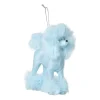Xenos Kersthanger poedel - blauw - 11.5x10x6 cm- Kersthangers|Kerstballen