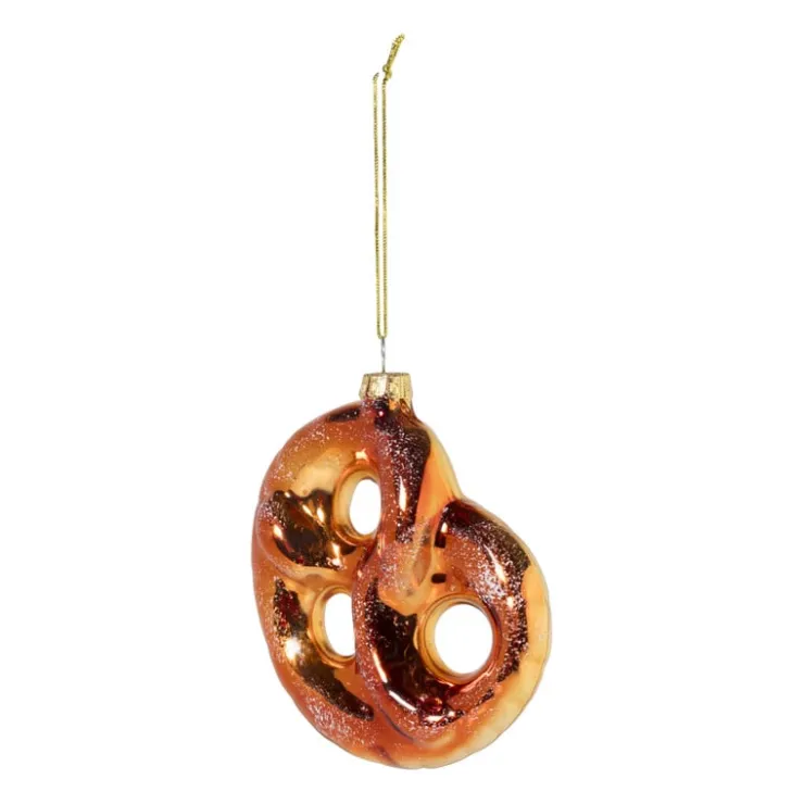 Xenos Kersthanger pretzel - glas - 11.5x11x2.9 cm- Kersthangers|Kerstballen