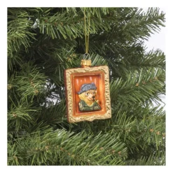 Xenos Kersthanger schilderij hond - diverse varianten - glas- Kersthangers|Kerstballen
