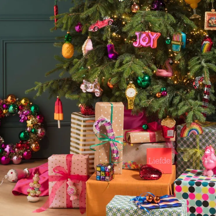Xenos Kersthanger schilderij hond - diverse varianten - glas- Kersthangers|Kerstballen