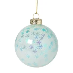 Xenos Kersthanger sneeuwvlok - blauw - ø8 cm- Kersthangers|Kerstballen
