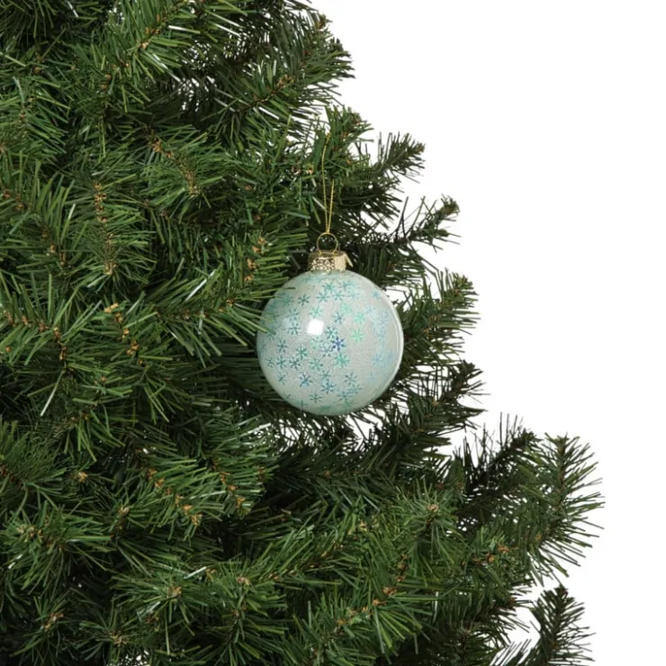 Xenos Kersthanger sneeuwvlok - blauw - ø8 cm- Kersthangers|Kerstballen
