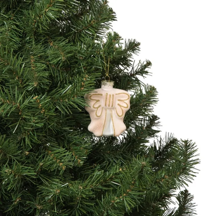 Xenos Kersthanger strik - roze - 8.5x8x3 cm- Kersthangers|Kerstballen