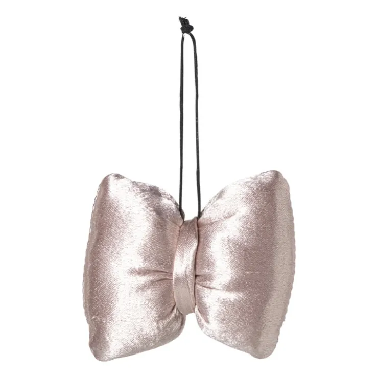 Xenos Kersthanger strik - roze - 8x9.5x1.5 cm- Kersthangers|Kerstballen