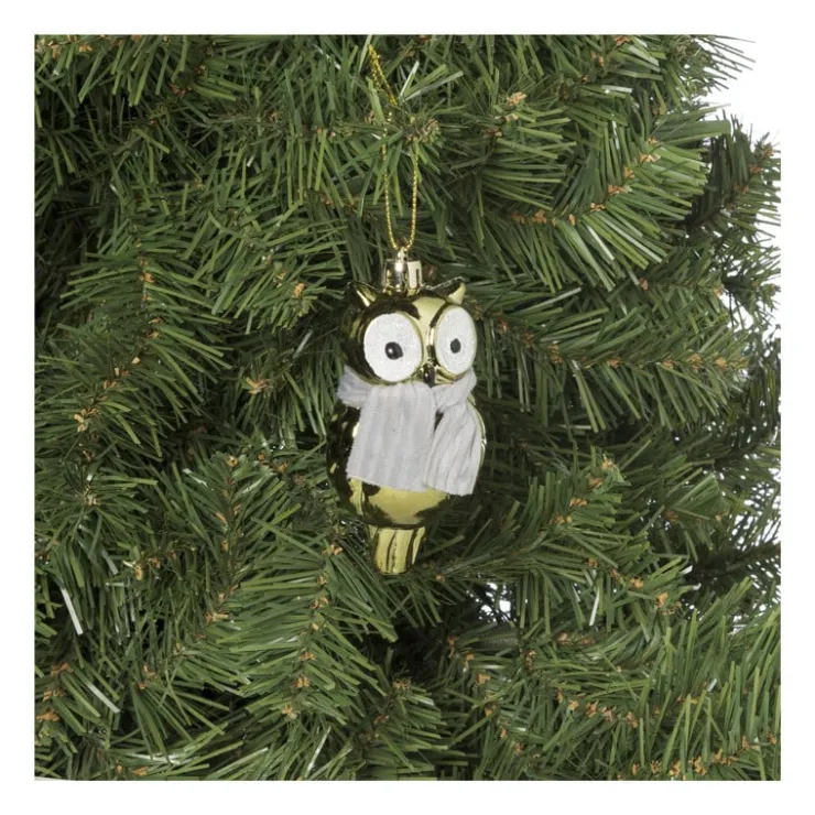 Xenos Kersthanger uil - diverse varianten - 9.4x4.8x3.9 cm- Kersthangers|Kerstballen