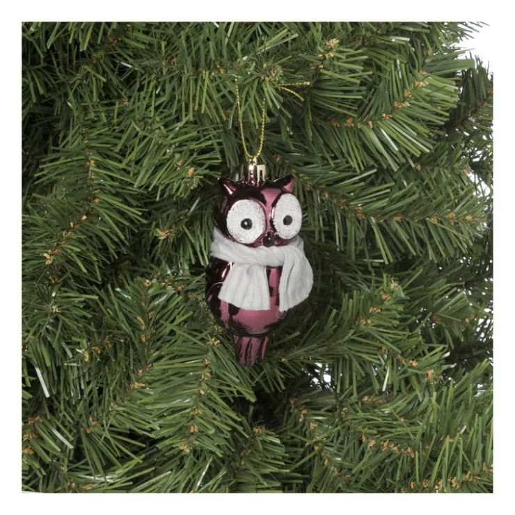 Xenos Kersthanger uil - diverse varianten - 9.4x4.8x3.9 cm- Kersthangers|Kerstballen
