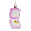 Xenos Kersthanger verlovingsring - glas - 10.3x5x4 cm- Kersthangers|Kerstballen
