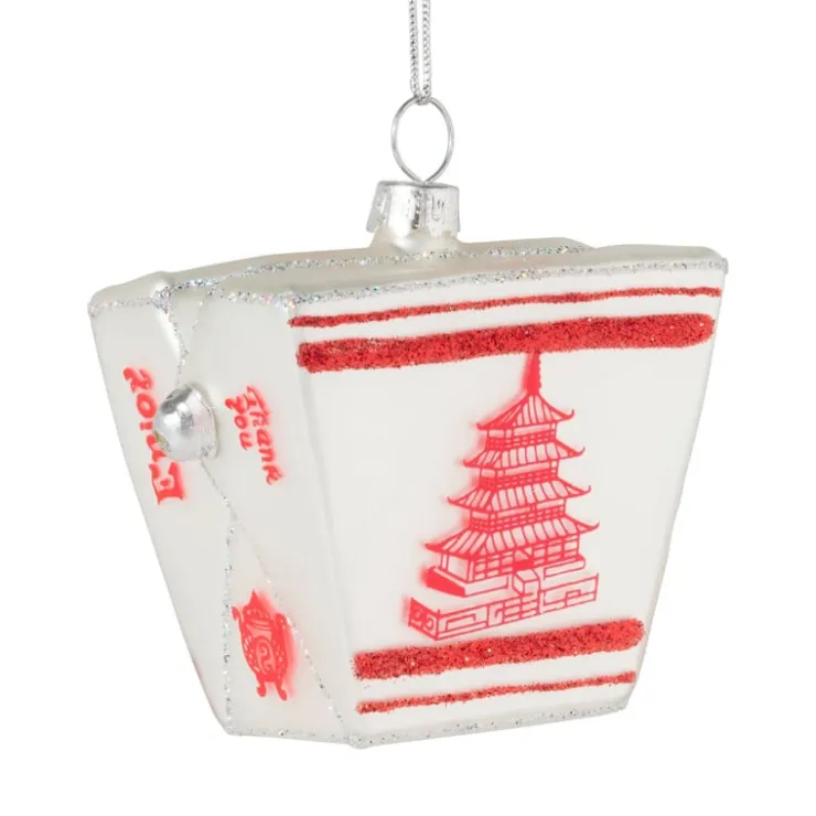 Xenos Kersthanger wok to go - glas - 11x11x7.5 cm- Kersthangers|Kerstballen